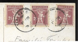 SIHLBRUGG ZH Hirzel Zug - Zürich Hotel KRONE Briefmarken ! 1920 - Hirzel