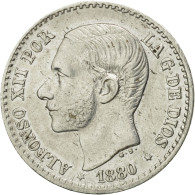Monnaie, Espagne, Alfonso XII, 50 Centimos, 1880, TTB, Argent, KM:685 - First Minting