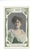 Femme Madame Bartet Célébrités Chromo Bien/TB 103 X 62 Mm  Pub:Guérin-Boutron - Guerin Boutron