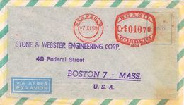 25626. Carta Aerea  SAO PAULO Brasil 1959. Franqueo Mecanico - Covers & Documents