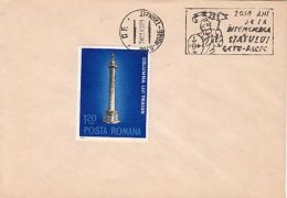 65808- DACIAN STATE ANNIVERSARY SPECIAL POSTMARK ON COVER, TRAJAN'S COLUMN STAMP, 1980, ROMANIA - Cartas & Documentos
