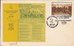 65813- ROMANIAN STATE INDEPENDENCE CENTENARYM INDEPENDENCE WAR, SPECIAL COVER, 1977, ROMANIA - Cartas & Documentos