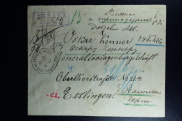 Russian Latvia : Registered Cover 1901 Kurland Libau Wertzettel Value Declared Waxed Sealed - Covers & Documents