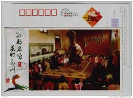 Y. Yandonensis Giant Theropod Dinosaur Fossil From Jurassic Of Sichuan,CN08 Yongchuan New Year Greeting Pre-stamped Card - Fossielen