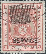 INDIA ESTATES PRINCIPES OF THE INDE - Bhopal - USED - 1 A - (SERVICE) - Bhopal