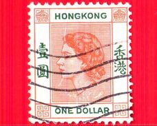 HONG KONG - Usato - 1954 - Regina Elisabetta II (1954-1960) - One Dollar - 1 - Gebraucht