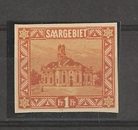 Sarre -Saargebiet _  1F Non Dentelé - Essai Vermillon Jaune-  1922-  N°93 Neufs - Neufs