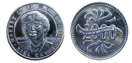 00071 GETTONE TOKEN JETON COMMEMORATIVE MASTERS OF THE MILLENIUM BILL GATES - Andere & Zonder Classificatie