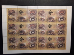 RUSSIA 1989 MNH (**)YVERT 5614-5618wild Animals./  Los Animales Salvajes.  .in The Entire Sheet. Neu - Full Sheets