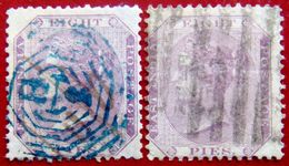 BRITISH INDIA 1865 8p Queen Victoria BOTH SHADES Used WATERMARK: ELEPHANT'S HEAD - 1858-79 Kolonie Van De Kroon