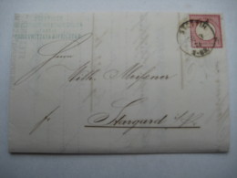 1874 , STETTIN  , Klarer Stempel Auf Brief - Briefe U. Dokumente