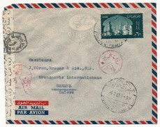 EGYPTE - 3 Enveloppes Affr UAR - Pour Genève - Censures Diverses - Storia Postale