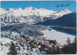 SUISSE,HLVETIA,SWISS,SWITZERLAND,SVIZZERA,SCHWEIZ, GRISONS,SAINT MORITZ,VUE AERIENNE 1968 - St. Moritz