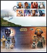 GROSSBRITANNIEN GRANDE BRETAGNE GB 2017 STAR WARS - DROIDS AND ALIENS SET OF 8 V. FDC SG 4007-14 MI 4098-105 YT 4501-08 - 2011-2020 Decimal Issues