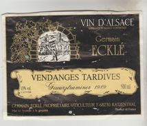 OENOPHILIE 3 ETIQUETTES VINS D'ALSACE - Gewurztraminer G Ekle89, Beblenheim, Gewuerzt 88 - Gewurztraminer