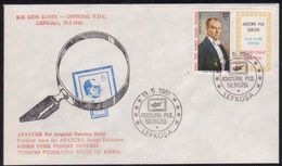 AC - PUBLICITY ISSUE OF ATATURK STAMPS EXHIBITION LEFKOSA, 19 MAY 1981 - Lettres & Documents