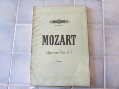 Mozart Quartette N° 1-5 Edt Peters N° 1037 - M-O