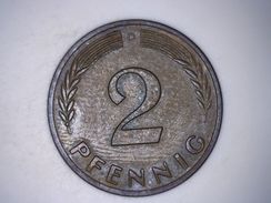 ALLEMAGNE  2 PFENNIG 1965 D - 2 Pfennig