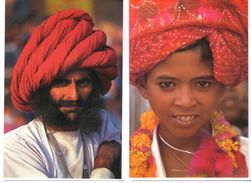 2 CPM Inde Rajasthan Raika Man Jaisalmer &  Child Bridegroom - Asia