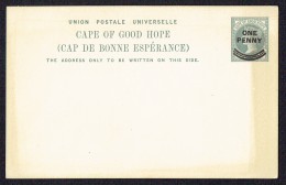 COGH   Queen Victoria  1d. Over Three Half Penny  POSTCARD Unused - Cape Of Good Hope (1853-1904)