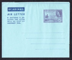 NYASSALAND  Qn Elizabeth 6d Air Letter - Unused - Nyassaland (1907-1953)