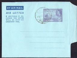 NYASSALAND  Qn Elizabeth 6d Air Letter - Unused - Cancelled  Cholo - Nyasaland (1907-1953)