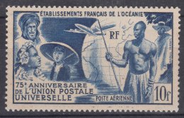 French Oceania Oceanie 1949  UPU Airmail PA Yvert#29 Mint Never Hinged - Unused Stamps