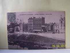 VILLENEUVE-LA-GARENNE ( HAUTS DE SEINE) LES KIOSQUES A MUSIQUE. LES COMMERCES. LE QUAI D'ASNIERES. VUE DU PONT. - Villeneuve La Garenne