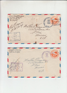 U.S.A. Militaria  Lot De  2 Entiers CENSURES  " US ARMY POSTAL SERVICE "  1942 Et 1943 Pour Le MISSOURI - 1941-60