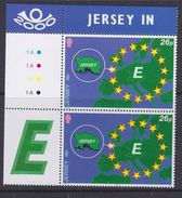 Europa Cept 2000 Jersey 26P (pair, Corner )  ** Mnh (36985P) - 2000