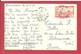 Y&T N°PA01 BIRMANDRUS     Vers  FRANCE    1948 2 SCANS - Poste Aérienne