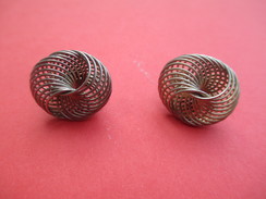 Bijoux Fantaisie/Paire De Boucles D'oreille /Spirales / /Vers 1960 - 1970      BIJ59 - Boucles D'oreilles