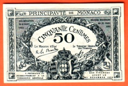 Billet - MONACO - 50 Centimes De 1920 - Série A - Pick 3a - Monaco