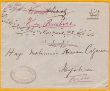 Circa 1908 - Enveloppe De Bombay, Inde, GB Vers Ispahan, Perse, Iran, Perse - VIA BOUCHIR, Bushire, Iraq - 1902-11 King Edward VII