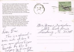 25971. Postal KAMLOOPS (BC) Canada 1984. Locomotive Adam Brown - Cartas & Documentos