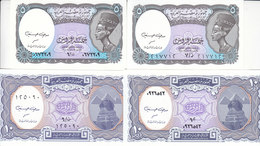 EGYPT 5 10  PT. PIASTERS 1999 P-188b 189b SIG/HASANAIN SET 4 UNC NOTES */* - Aegypten