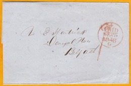 1848  - Enveloppe Sans Correspondance De  Dublin Vers Belfast,  Irlande - Payé 1d - Cachet  Arrivée - Prephilately