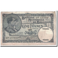 Billet, Belgique, 5 Francs, 1927, 1927-02-10, KM:97b, TB - 5 Francs