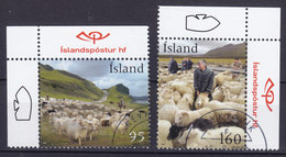 Iceland 2009 Mi. 1247-48 Heimtrieb Der Scafe Sheep Scharf Complete Set W. Marginal Rand MNH** - Ungebraucht