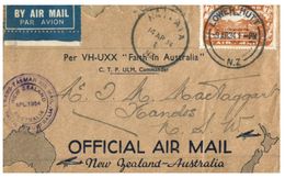 (525) New Zealand - Australia - Trans Tasman Air Mail - 14 April 1934 - Poste Aérienne