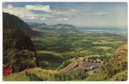 Nuuanu Pali Precipice Hawaii HI View & Observation Point 1950s Postcard M8602 - Oahu