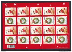 Finlandia 2009 - Navidad - Pliego De 20 (10 Parejas) - MNH ** - Unused Stamps