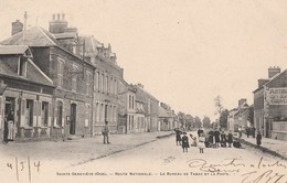 60 - SAINTE GENEVIEVE - Route Nationale - Le Bureau De Tabac Et La Poste - Sainte-Geneviève