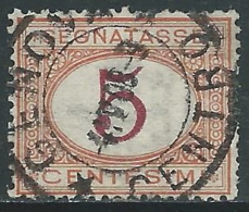 1870-74 REGNO USATO SEGNATASSE 5 CENT - S5-2 - Portomarken