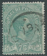 1884-86 REGNO USATO PACCHI POSTALI 75 CENT - S4-2 - Postal Parcels