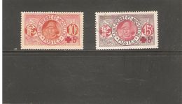 SAINT PIERRE ET MIQUELON    N°105/106 NEUF * ET  OBLITERE  DE 1912 SURCHARGE - Unused Stamps