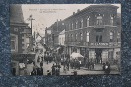 1049/  HANNUT - Carrefour De La Grand'place Et Rue Zénobe Gramme (très Animée)(Jos.Lambinon)Café Du Soleil L.Stas) - Hannut