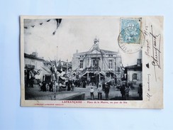 C.P.A. 82 LAFRANCAISE : Place De La Mairie, Un Jour De Fête, Animé, En 1905, RARE - Lafrancaise