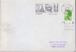 Lettre Timbre Avec Variété 1,90 Liberté Roulette Vert, 2 Bandes De Phosphores De Chaque Coté Du Timbre - Briefe U. Dokumente