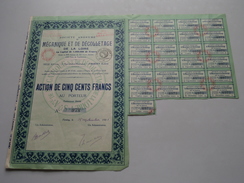Mécanique Et De Décolletage De La Loire / Action De 500 Francs Au Porteur N° 973 - 1931 ( Voir Photo Pour Detail )! - M - O